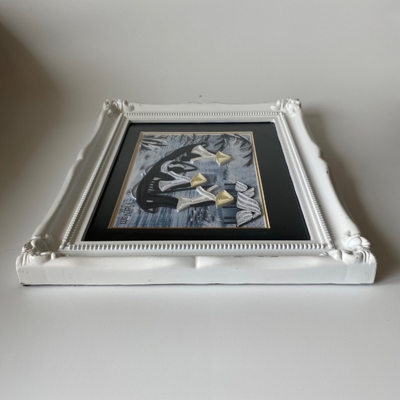 Vietnamese Quilling Art Wall Decor Village River Scene Framed - Picture 9 of 10